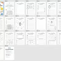 Arbeitsheft: Zahl 0 schreiben lernen (20 Arbeitsblätter) - Überblick