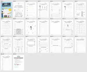 Arbeitsheft: Zahl 1 schreiben lernen (Überblick)