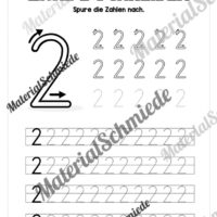 Arbeitsheft: Zahl 2 schreiben lernen (20 Arbeitsblätter) - Arbeitsblatt 05