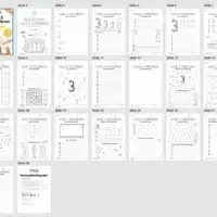 Arbeitsheft: Zahl 3 schreiben lernen (20 Arbeitsblätter) - Überblick