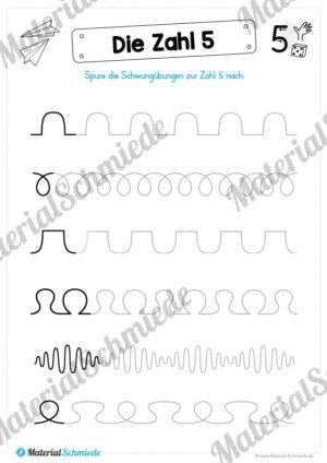 Zahl 5 schreiben lernen (Vorschau 02)