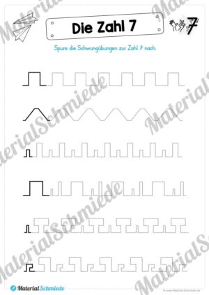 Zahl 7 schreiben lernen (Vorschau 02)