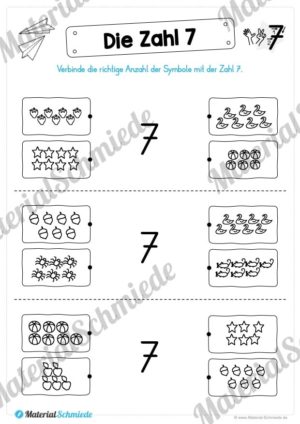 Zahl 7 schreiben lernen (Vorschau 10)