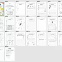 Arbeitsheft: Zahl 7 schreiben lernen (20 Arbeitsblätter) - Überblick