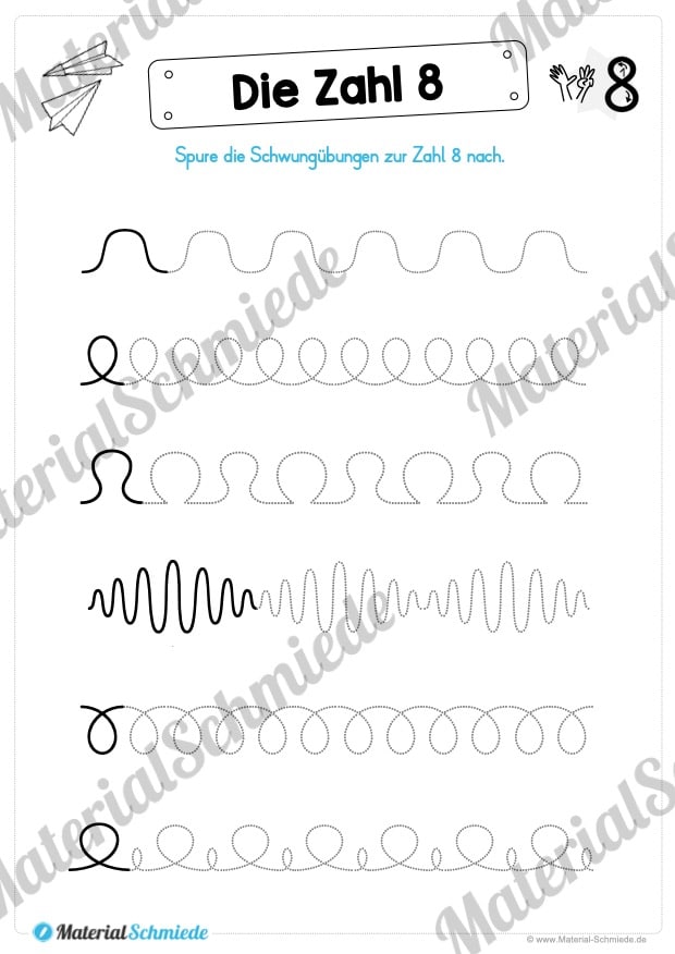 Zahl 8 schreiben lernen (Vorschau 02)