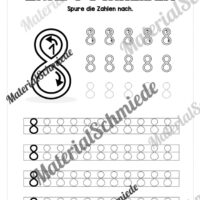 Arbeitsheft: Zahl 8 schreiben lernen (20 Arbeitsblätter) - Arbeitsblatt 05