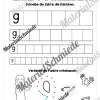 Arbeitsheft: Zahl 9 schreiben lernen (20 Arbeitsblätter) - Arbeitsblatt 10