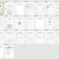 Arbeitsheft: Zahl 9 schreiben lernen (20 Arbeitsblätter) - Überblick