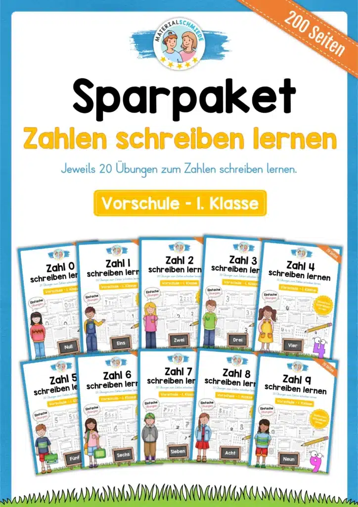 Mega-Bundle: Zahlen schreiben lernen (10 Arbeitshefte)