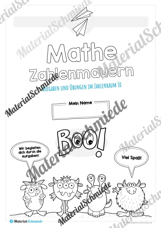 Zahlenmauern im Zahlenraum 10 (Vorschau 01)