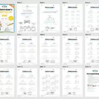 Zahlenmauern im Zahlenraum 20 (12 Arbeitsblätter) - Überblick