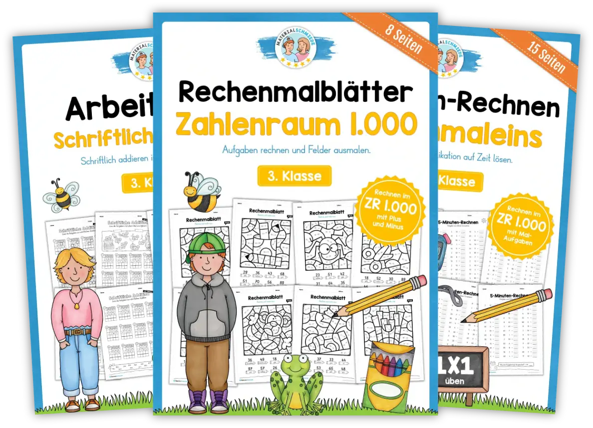 Mathe Unterrichtsmaterial im Zahlenraum 1.000 (3. Klasse)