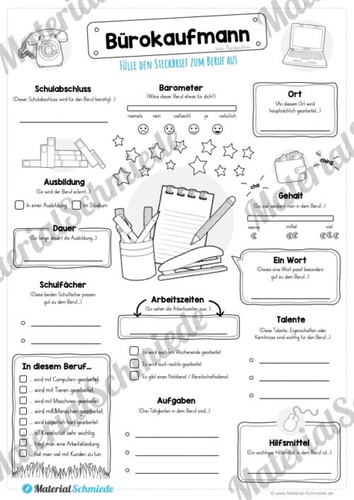 Steckbrief Bürokaufmann / Bürokauffrau (Vorschau)