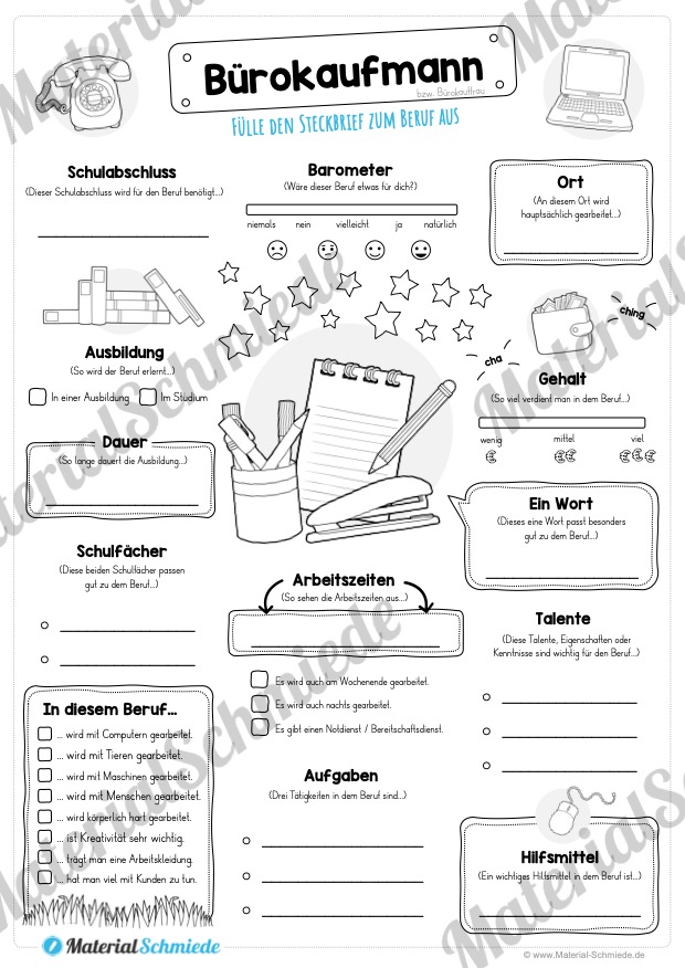 Steckbrief Bürokaufmann / Bürokauffrau (Vorschau)