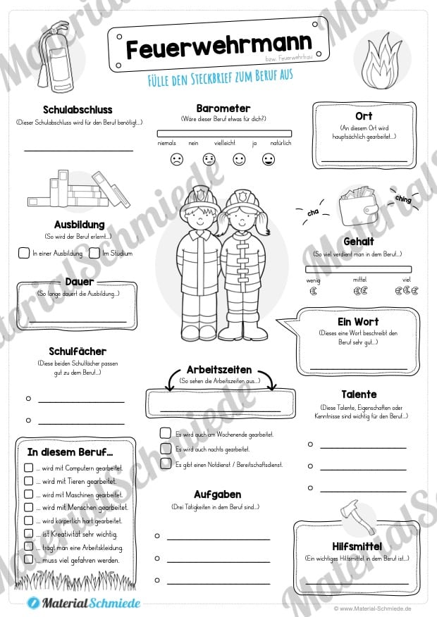 Steckbrief Feuerwehrmann (Vorschau)