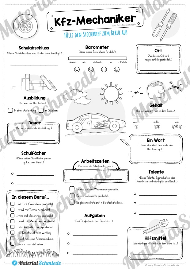 Steckbrief Kfz-Mechaniker (Vorschau)