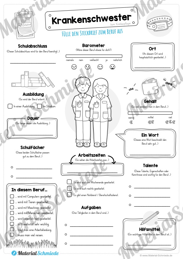 Steckbrief Krankenschwester (Vorschau)