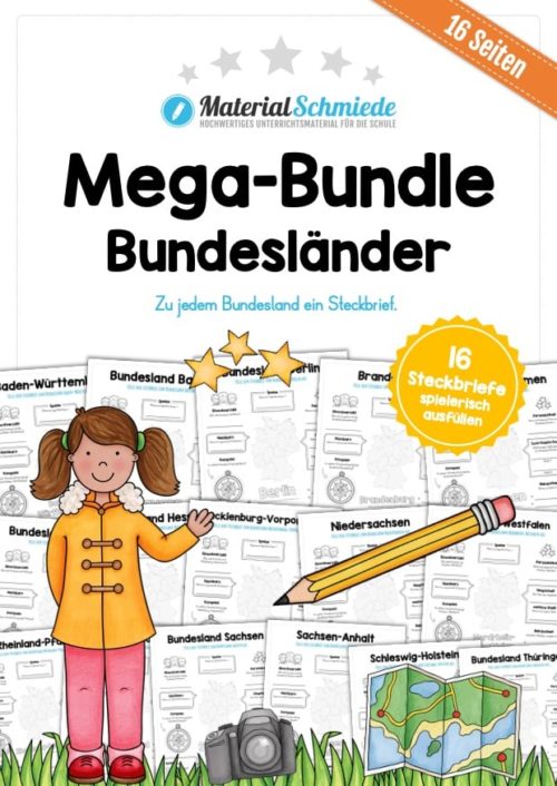 Mega-Bundle: Bundesländer (16 Steckbriefe)