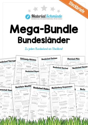Mega-Bundle: Steckbriefe Bundesländer (16 Arbeitsblätter)