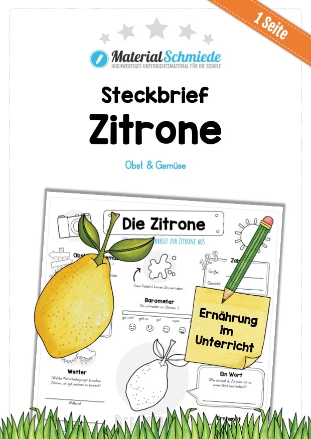 Steckbrief Zitrone