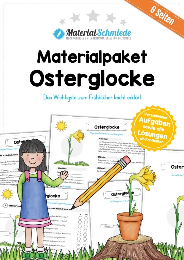Materialpaket Osterglocke (6 Arbeitsblätter)