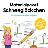 Materialpaket Schneeglöckchen (6 Arbeitsblätter)