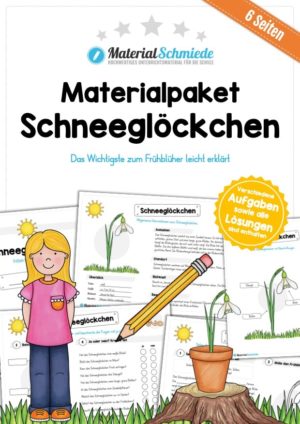 Materialpaket Schneeglöckchen (6 Arbeitsblätter)