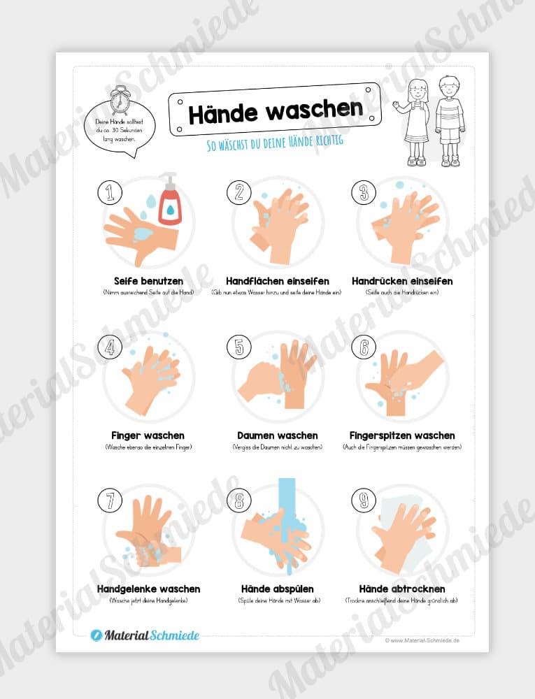 Arbeitsblatt: Hände waschen