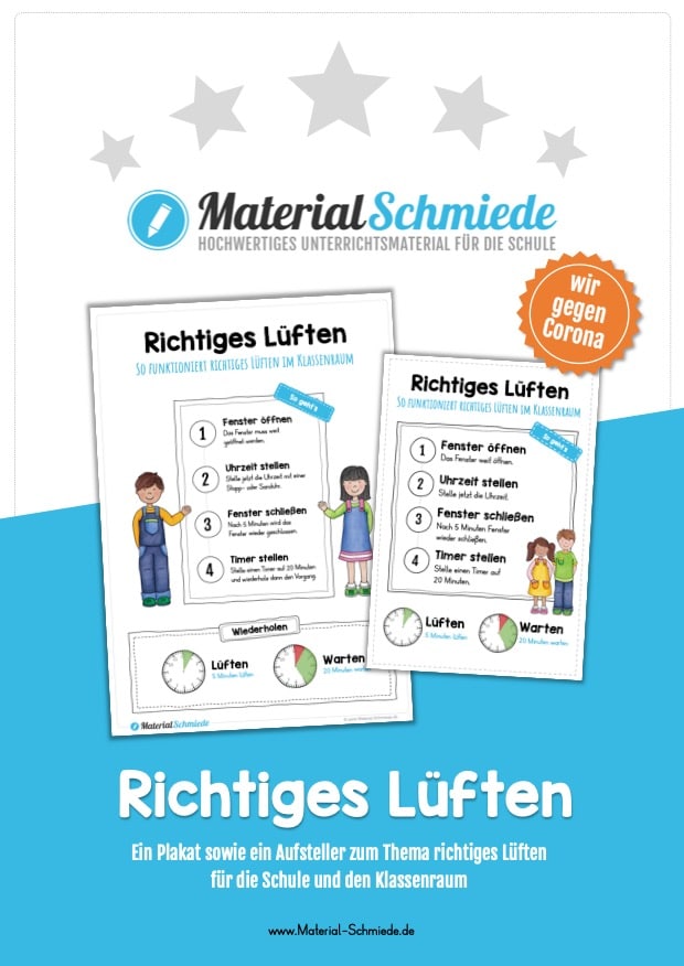 Richtig Lüften: Plakat und Aufsteller für die Schule