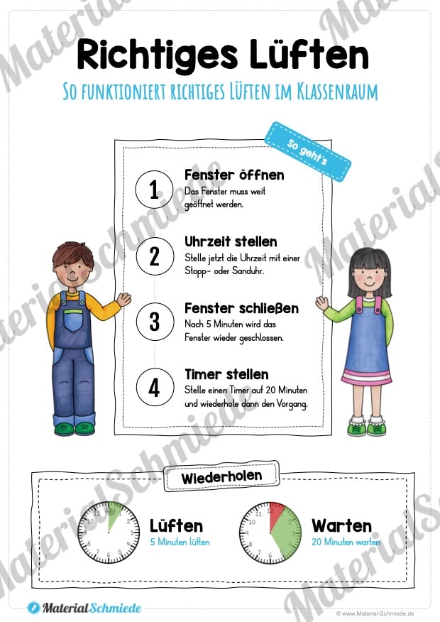 Richtig Lüften: Plakat für die Schule