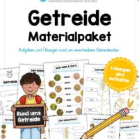 Getreide Materialpaket: 10 Arbeitsblätter zu Getreidesorten