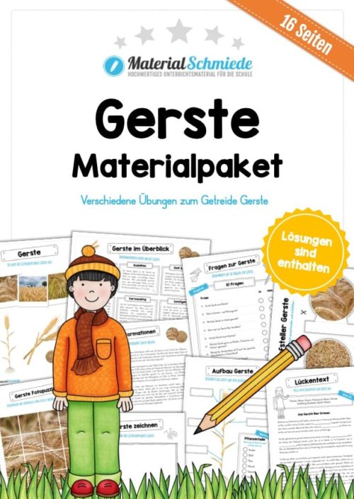 MaterialPaket: Getreide Gerste (16 Arbeitsblätter)