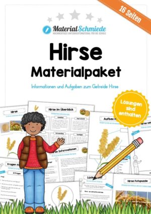 MaterialPaket: Getreide Hirse (16 Arbeitsblätter)