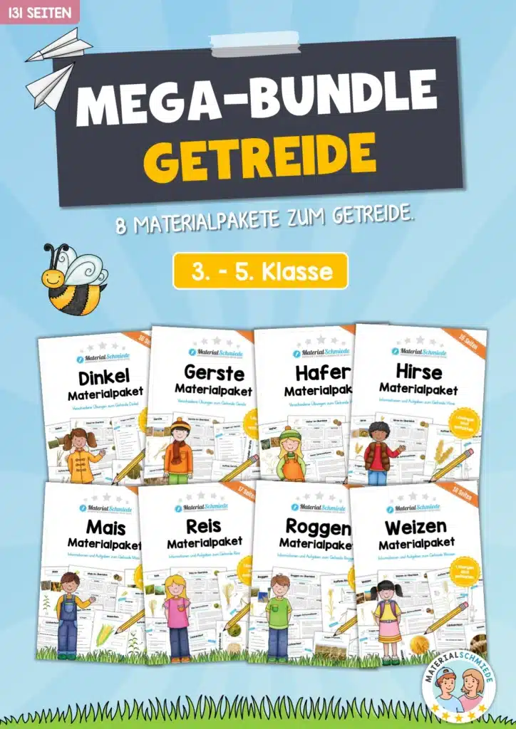 Mega-Bundle: 8 Materialpakete Getreide (131 Seiten)