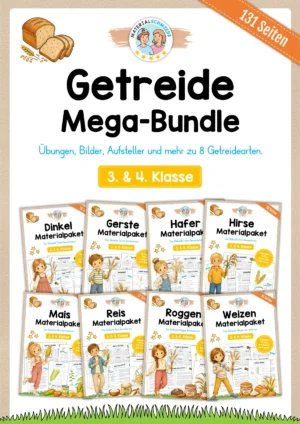 Mega-Bundle: 8 Materialpakete Getreide (131 Seiten)