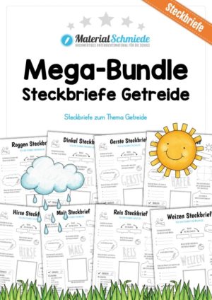 Mega-Bundle: Steckbriefe Getreide (8 Arbeitsblätter)