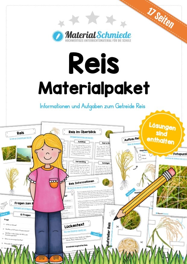 MaterialPaket: Getreide Reis (17 Arbeitsblätter)