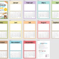 Kostenloser DIY Kalender 2025 (Arbeitsblatt 01)