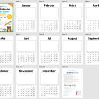 Kostenloser DIY Kalender 2025 (Arbeitsblatt 02)