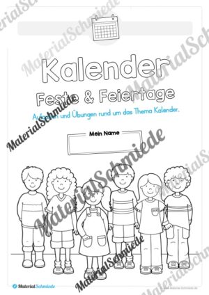 Kalender: Thema Feste & Feiertage 2026 (Arbeitsblatt 01) Kalender: Thema Feste & Feiertage 2026 (Arbeitsblatt 01)