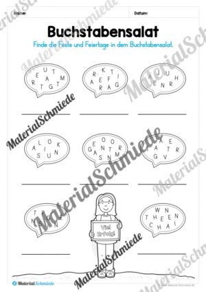 Kalender: Thema Feste & Feiertage 2026 (Arbeitsblatt 09) Kalender: Thema Feste & Feiertage 2026 (Arbeitsblatt 09)