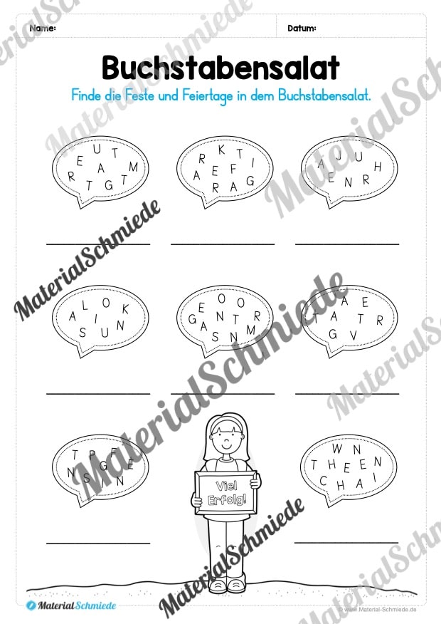 Kalender: Thema Feste & Feiertage 2026 (Arbeitsblatt 09) Kalender: Thema Feste & Feiertage 2026 (Arbeitsblatt 09)