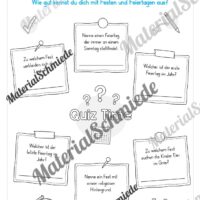 Kalender: Thema Feste & Feiertage 2026 (Arbeitsblatt 10)