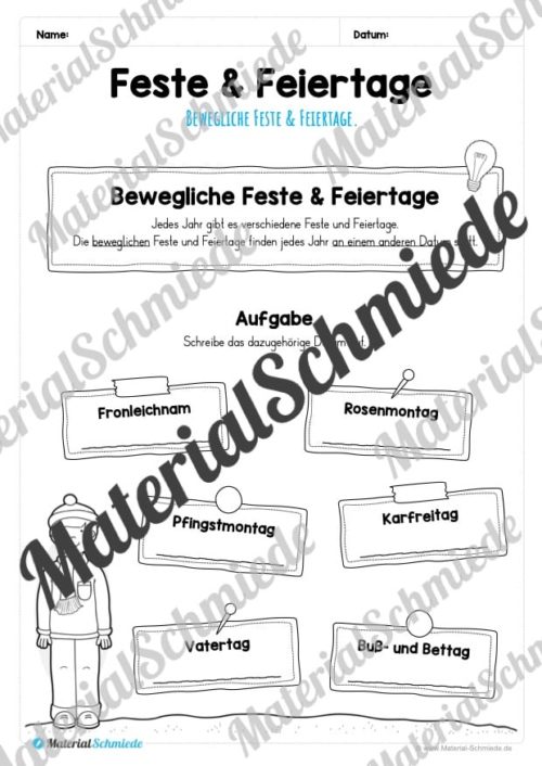 Kalender - Feste & Feiertage (Vorschau 05)