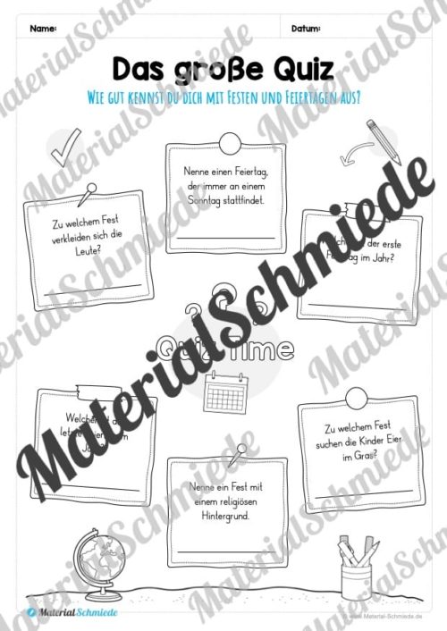Kalender - Feste & Feiertage (Vorschau 10)