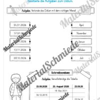 Arbeitsheft Kalender: Grundwissen & Datum (Arbeitsblatt 05)