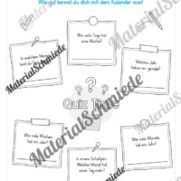 Arbeitsheft Kalender: Grundwissen & Datum (Arbeitsblatt 09)