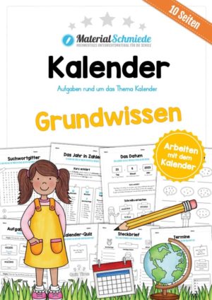 Kalender: Grundwissen (10 Arbeitsblätter)