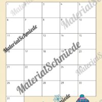 Kalender: Wiederverwendbare Vorlagen zu den Monaten (Januar)