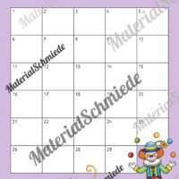 Kalender: Wiederverwendbare Vorlagen zu den Monaten (Februar mit 29 Tagen)